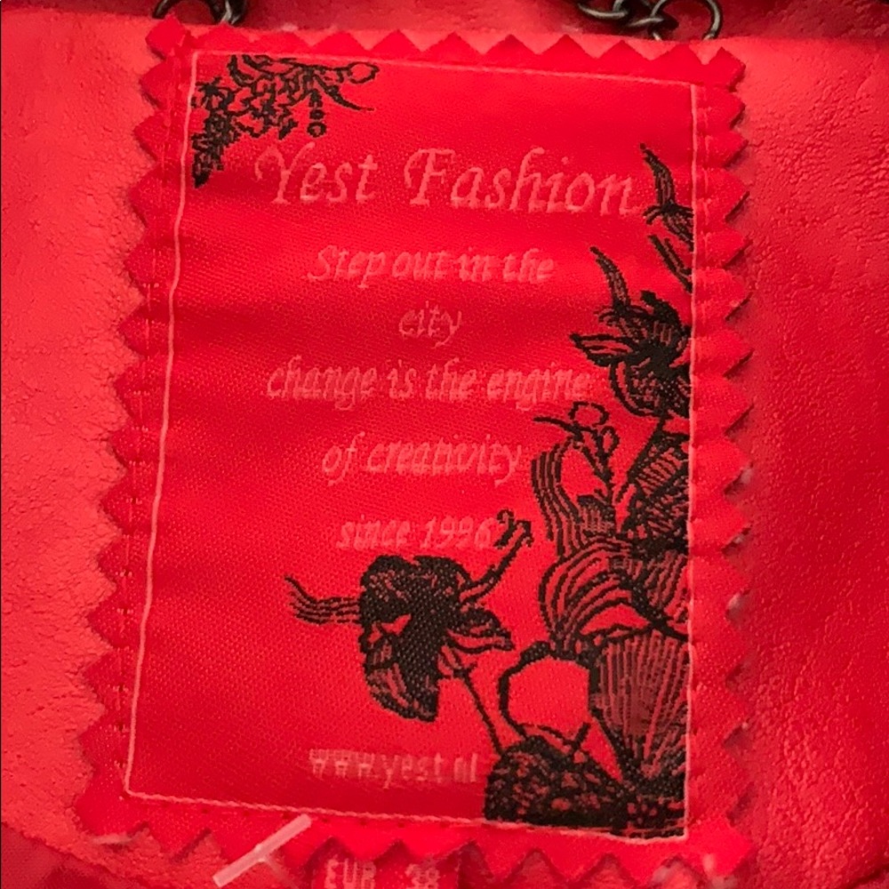 Bright red Moto Jacket!! - Picture 4 of 10